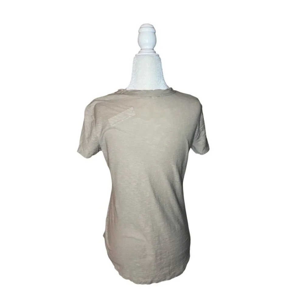 James Perse Sheer Slub Crew Neck Tee in Sand Dune Size 1 (XS/S) Womens - Picture 10 of 14